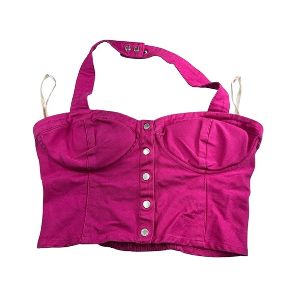 G by Guess Tops - G by Guess . Pink Sleeveless Bustier Crop Top